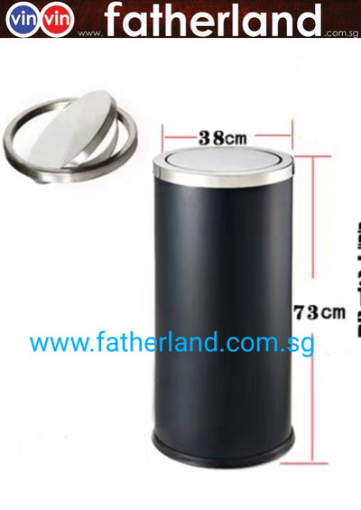 Black Bin with Top Flip Opening 4073