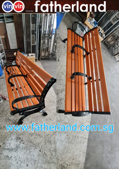 OUTDOOR PARK BENCH MODEL VIN-06-1USAP  Synthetic imitation Fibre Plastic wood With 2 Center Diverter