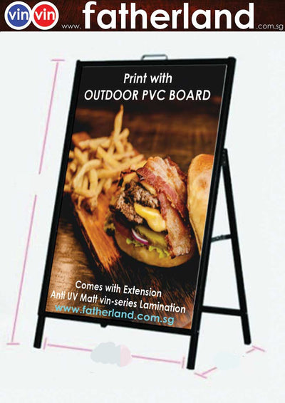 vinvin Super Large A Frame Single Sided Stand ( PVC OUTDOOR BOARD )