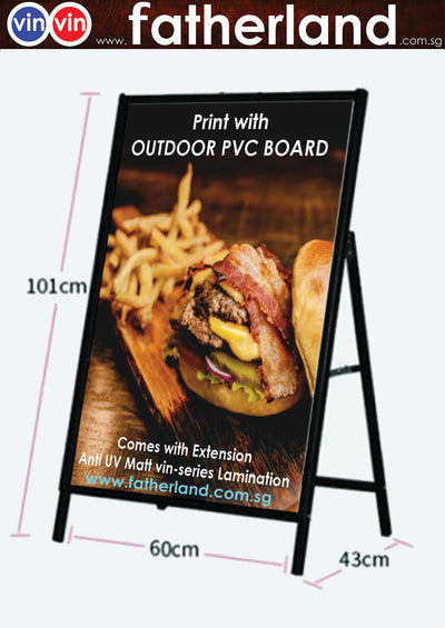 vinvin A Frame Double Sided Stand ( PVC OUTDOOR BOARD )