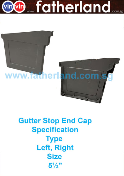 Gutter Stop End Cap  Right Size	 5½"