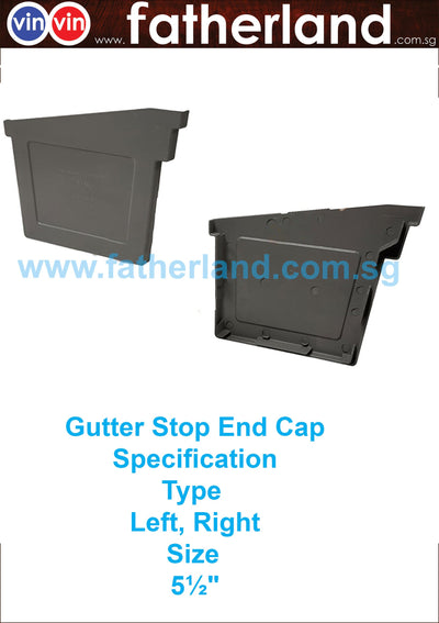 Gutter Stop End Cap  LEFT Size	 5½"