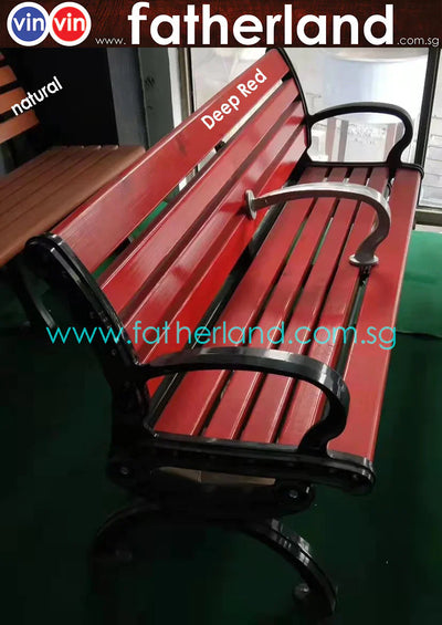 OUTDOOR PARK BENCH MODEL VIN-06-1USAP  Synthetic imitation Fibre Plastic wood With 2 Center Diverter