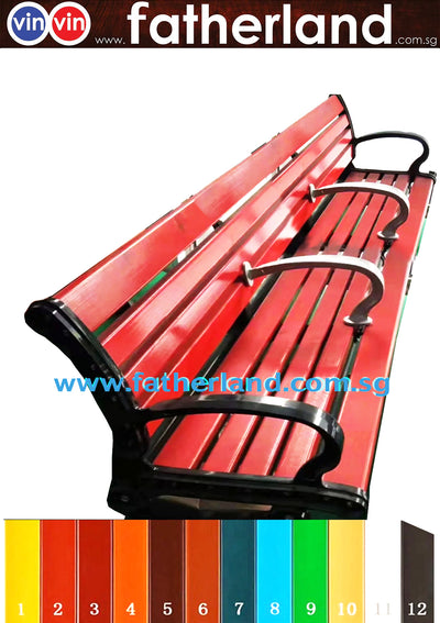 OUTDOOR PARK BENCH MODEL VIN-06-1USP  Synthetic imitation Fibre Plastic wood With 2 Center Diverter