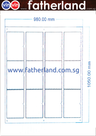 ACRYLIC 5MM WITH 12 A4 POCKET SLOT