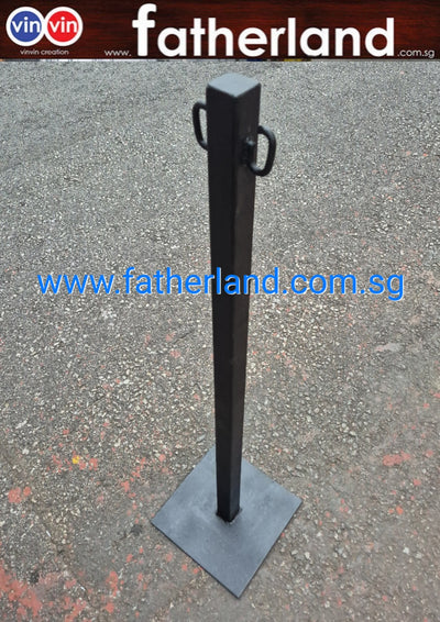 Queue Pole Stand outdoor with yellow chain heavy duty series  ( vinvin creation series )