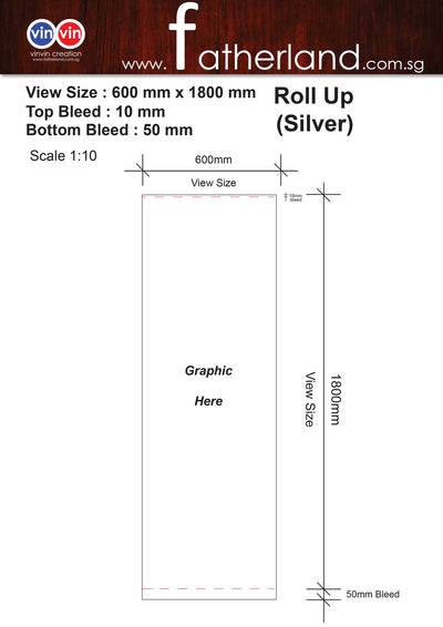 Pull Up Banner Stands 600 x 1800mm ( Eco Series ) ( Express Service )