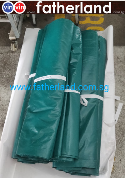 PVC GREEN CANVAS W EDGES 18FT X 18FT(NORMAL)