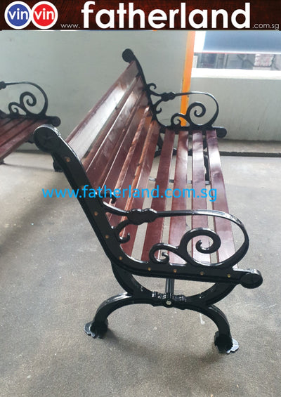 OUTDOOR PARK BENCH MODEL VIN-08FX SOLID WOOD