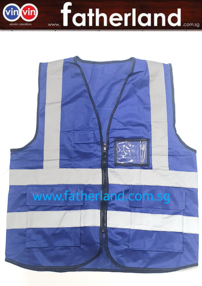 Safety Reflective Vest with logo Prinitng Light Blue ( CUSTOM MADE )