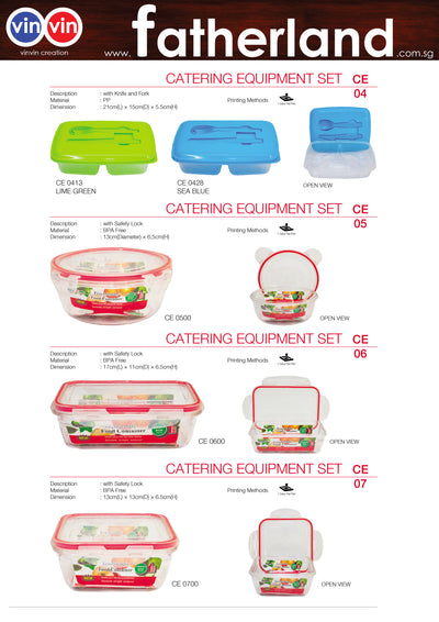 CATERING EQUIPMENT SET VINVIN CREATION CATALOG 99