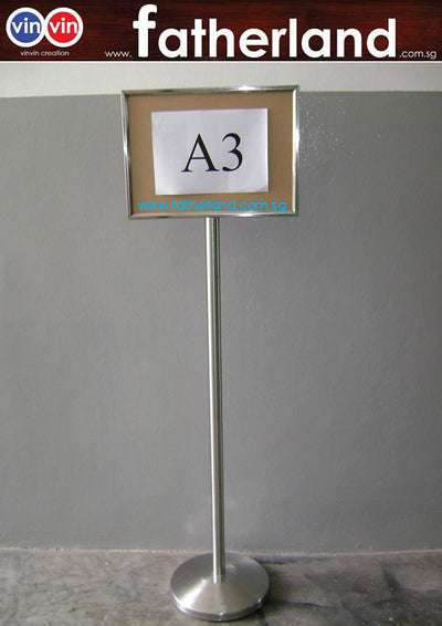 Q-Sign Stand (Landscape) - A3 Size ( Model : Vin-A3-P2  )