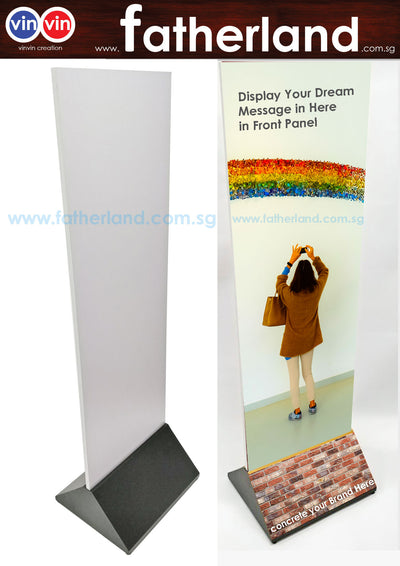 Double Sided Airport Stand (Black) ( With Print ) - 142cm x 49.5cm