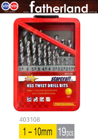 DRILL BIT SET 19 PIECES