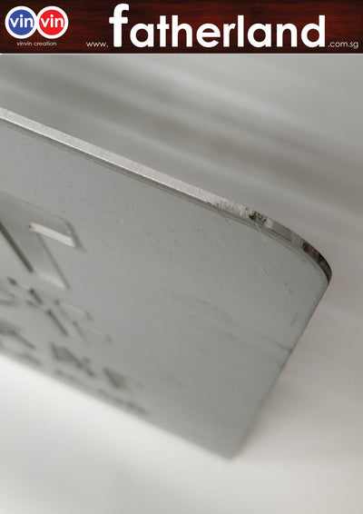 Stencil Galvanized Zinc Danger keep out stencil 4 language