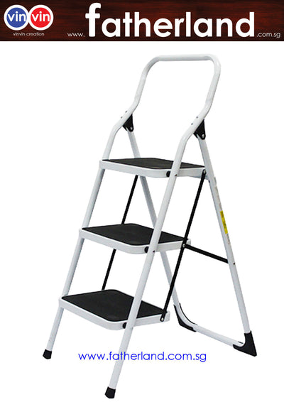 OFFICE AND HOUSEHOLD STEEL LADDER WITH HANDLE 3 STEPS