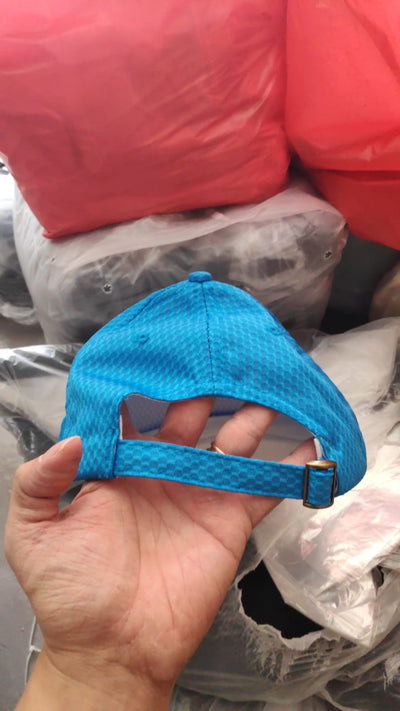 Blue caps with with tips