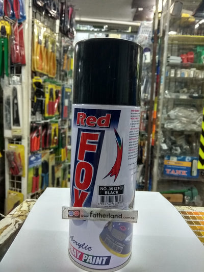 RED FOX SPRAY PAINT 39 GLOSS BLACK