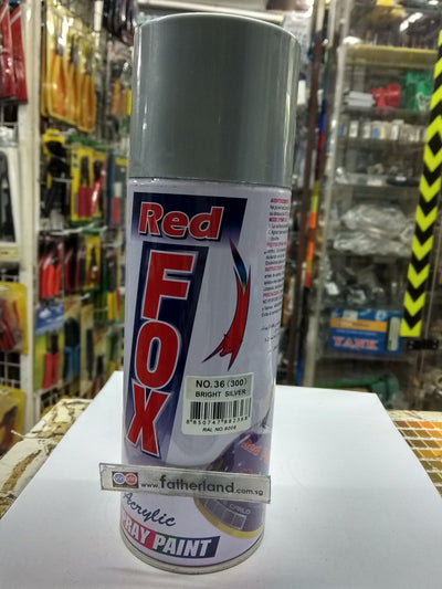 RED FOX SPRAY PAINT 36 ( BRIGHT SLIVER)