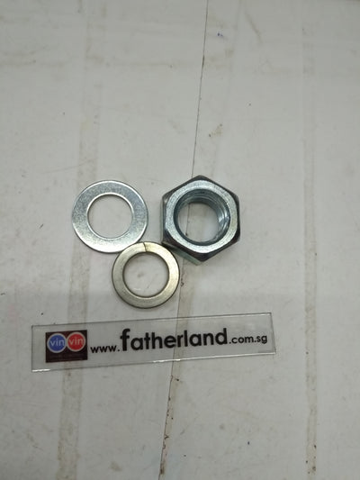 M16 GI nut, flat washer, spring washer per set