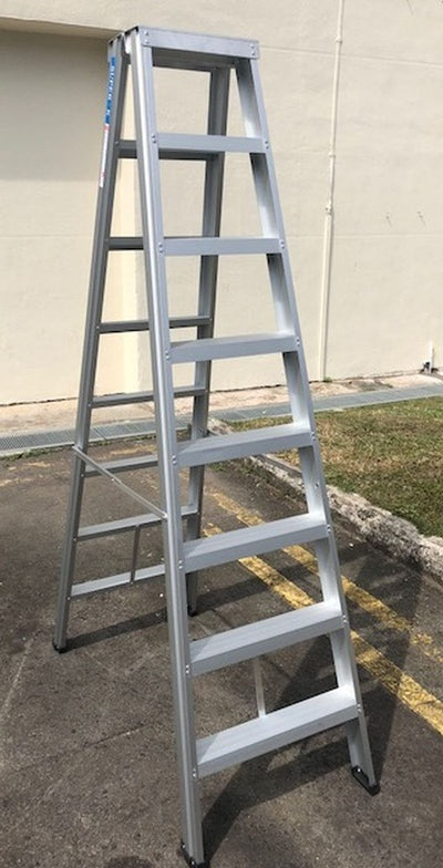 Double Sided A ladder 8 steps Two Way Alum. A-Shape Ladder