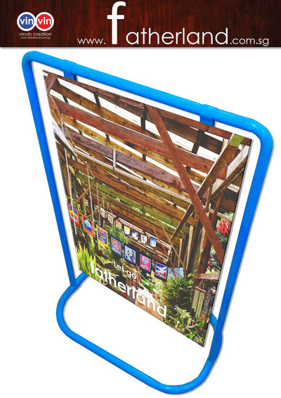 OUTDOOR STEEL CUSTOM MADE STAND WITH A1 BOARD