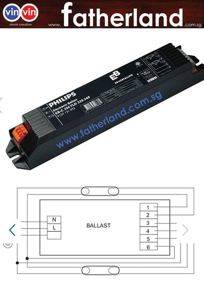 PHILIPS EB-C 236 TL-D 220-240V 50/60Hz