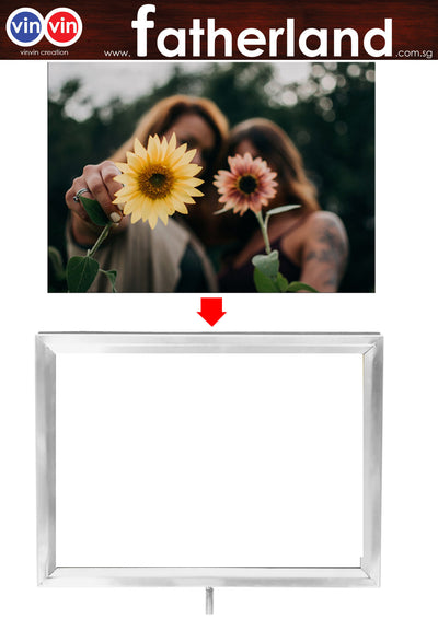Queue Pole A4 Landscape Stainless Steel Frame ( PP series )