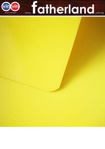 #420 YELLOW PVC CANVAS COVER C/W VELCO - 192'' X 120'' X 110'' ( H )