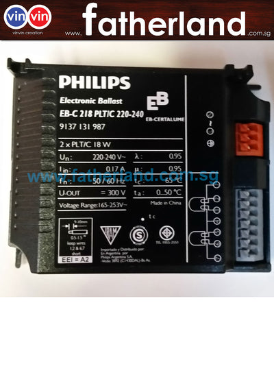 PHILIP ELECTRONIC BALLAST 2X18W (EB-C 218 PL-T/C)