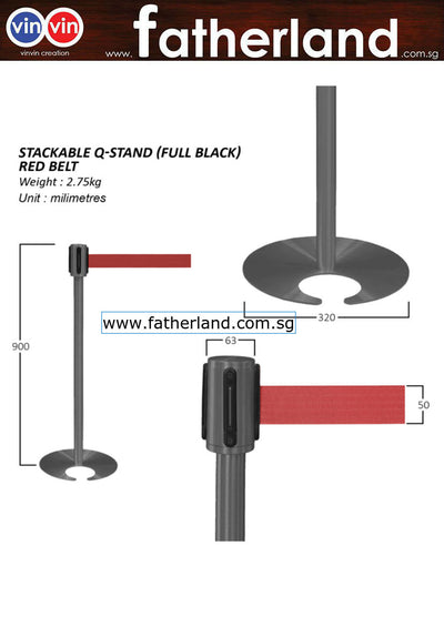 Stackable Q-Stand (Black) - Red Belt