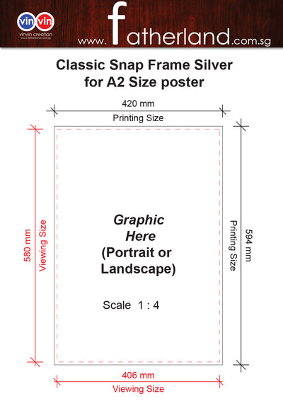 ALUMINIUM SNAP FRAME  A2 ( SILVER )