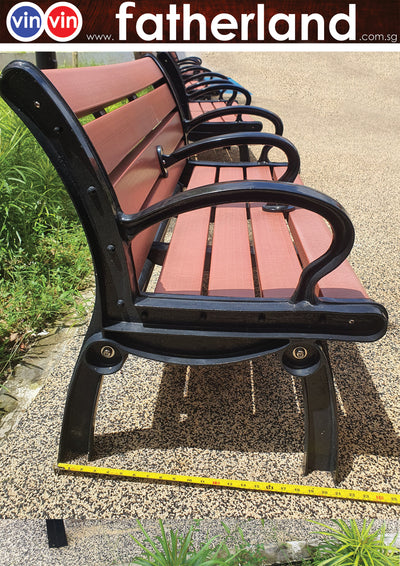 OUTDOOR PARK BENCH MODEL VIN-06US  Synthetic imitation Fibre Plastic wood With Diverter