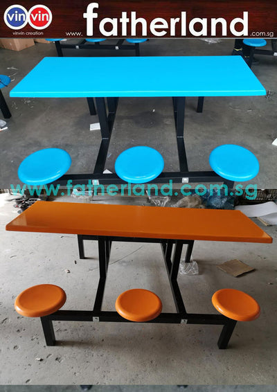 Canteen Table 6 seat fibreglass