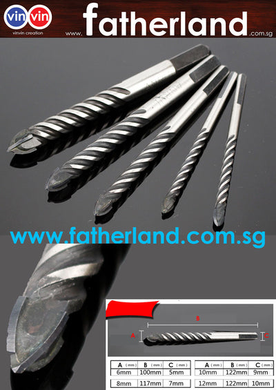 VINVIN TRIANGLE 3 SIDE WITH MICRO SPIRAL MARBLE AND GLASS DRILL AND CONCRETE