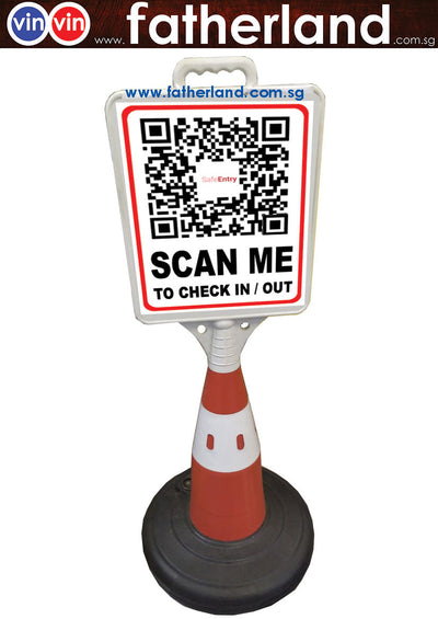 SAFETY CONE WITH SIGNAGE WITH WATER BASE CONTAINER