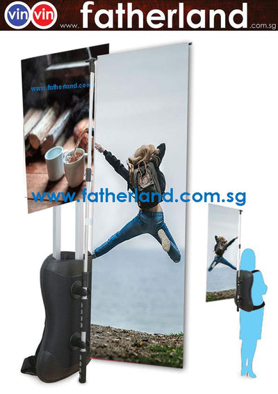 Man Pack Mobile Sign - A2 Size with Flag