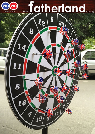 WHEEL OF FORTUNE 800MM PORTABLE WITH MAGNETIC DART BOARD ( 2 IN 1 )