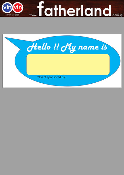 NAME TAG CUSTOM MADE LABEL STICKER