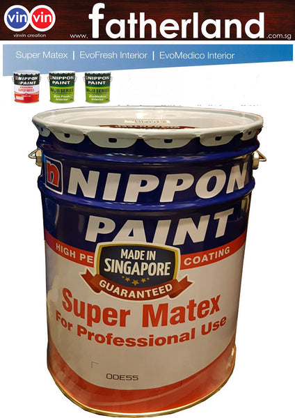 NIPPON PAINT SUPER MATEX 00E55 - 20 LITRES - www.fatherland.com.sg