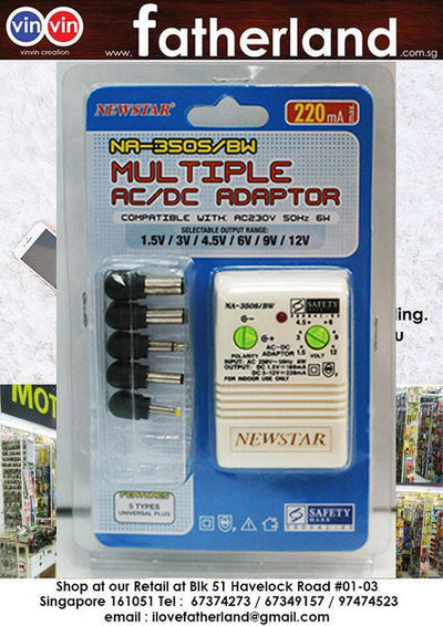 NEWSTAR NA-350S 220MA MULTIPLE AC/DC ADAPTOR