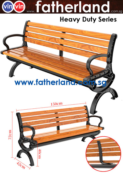 OUTDOOR PARK BENCH MODEL VIN-06PW PLASTIC WOOD