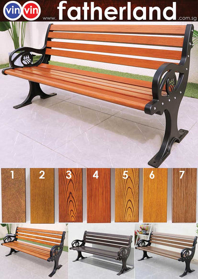 OUTDOOR PARK BENCH MODEL VIN-08PW  Synthetic imitation Fibre Plastic wood