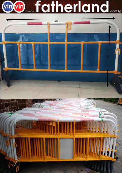 Safety Plastic Barricade, PVC Red+White+Yellow