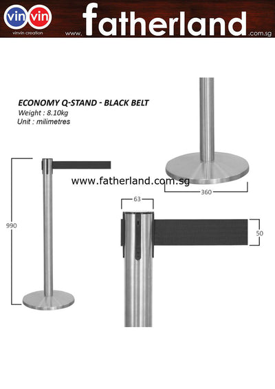 Q-Stand Stainless Steel with Black Belt