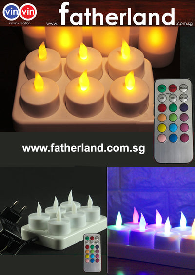 Rechargeable Tea Candle Set ( 6 pcs )