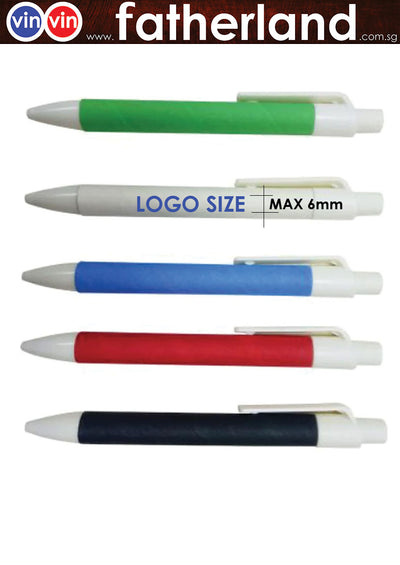 Recycled Pen with white clip (Black Ink)