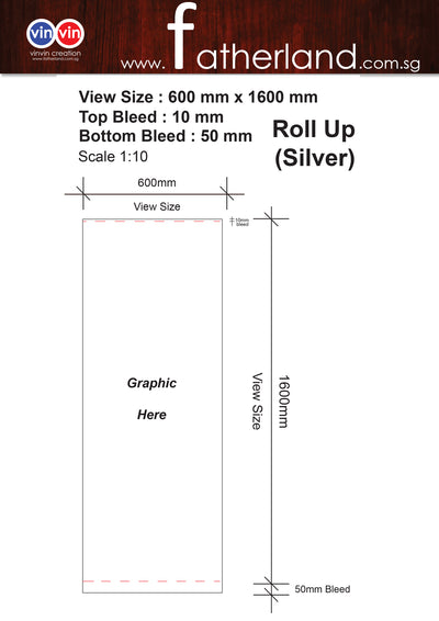 Pull Up Stands 600 x 1600mm ( Silver Premium Series )