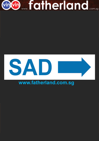 SAD ARROW LABEL