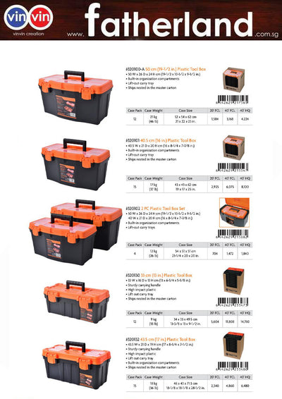 TACTIX 320102 19" TOOL BOX ( PLASTIC )